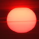 2012. Восходящее солнце через телескоп, с фильтром и без